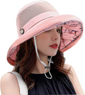 Women Wide Brim Sun Hats Metal Wired Edge Summer UV Protection Beach Fishing Hat by HUAMULAN