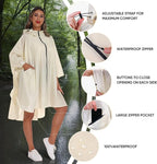 PTEROMY Hooded Rain Poncho for Adult - Image 6