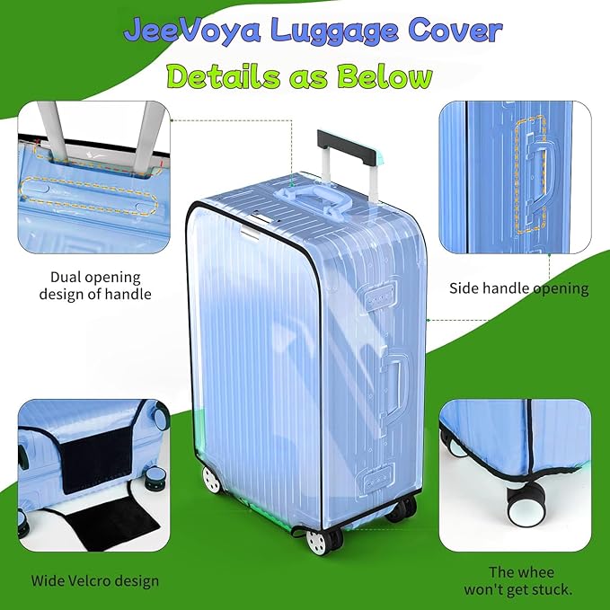 Luggage Cover Clear PVC Suitcase Cover Thick Transparent Waterproof Suitcase - Image 4