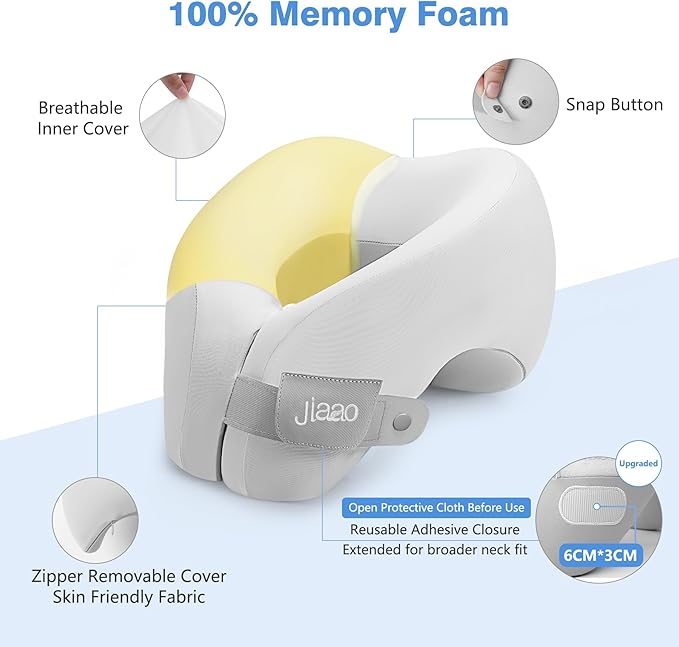 2 in 1 Neck Pillow Airplane, Ergonomic Memory Foam Travel Neck Pillow, Travel - Image 6