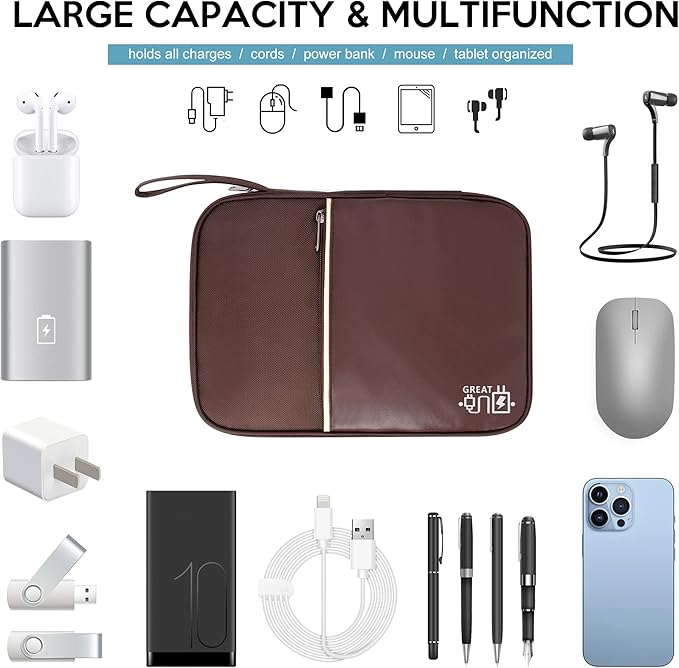 SELLYFELLY Electronics Organizer Travel Cord Organizer Case Compact Electronics - Image 4