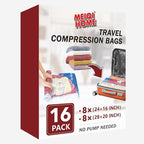 16 Pack Compression Bags for Travel | Vacuum Seal Storage Bags for Luggage & - Image 2