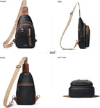 7L Sling Bag for Women Men Leather Small Sling Backpack Daypack Anti Theft - Image 6