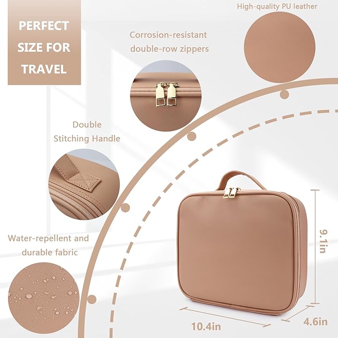 Travel Makeup Bag for Women and Makeup Artists Cosmetic Organizer Large Makeup - Image 4