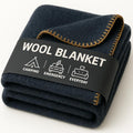 Wool Camping Blanket – 70% Wool Heavy-Duty Military Style Throw, Warm & Washable by JmrUsaInc