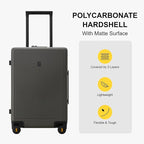 LEVEL8 Elegance Checked Luggage, 24 Inch Hardside Suitcase, Lightweight Matte - Image 3