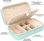 DesignSter Travel Jewelry Box, PU Leather Portable Jewelry Case, Small Jewelry - Image 2