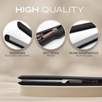 Corioliss C3 Hair Straightener Flat Iron Professional for Hair Titanium Plates Control Temperature Women (Black Copper Soft Touch)