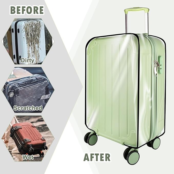 3 Pieces Thicken Clear Luggage Cover Protector - Image 5