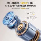 Dual Voltage Travel Hair Dryer with Magnetic Diffuser - 1500W High-Speed Ionic Blow Dryer, Worldwide 110V-240V, Ultra-Lightweight & Compact, Fast Drying with Smart Intelligent Heat Control