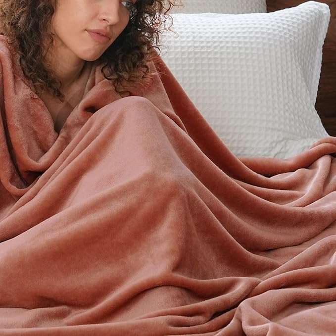PHF Ultra Soft Fleece Blanket King Size, No Shed No Pilling Luxury Plush Cozy - Image 2