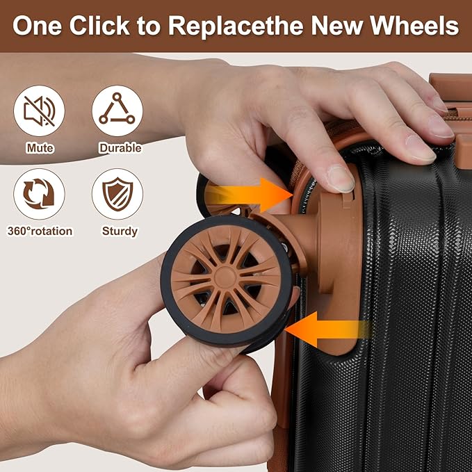 Romswi Luggage Sets 2 Piece, Expandable Carry On Luggage 20In - Image 6