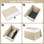 Large 17" 42 Quarts Collapsible Stackable Storage Bins - Image 3