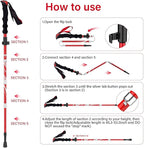 BISINNA Collapsible Trekking Hiking Poles- 2 Pack Folding Aluminum Walking - Image 5