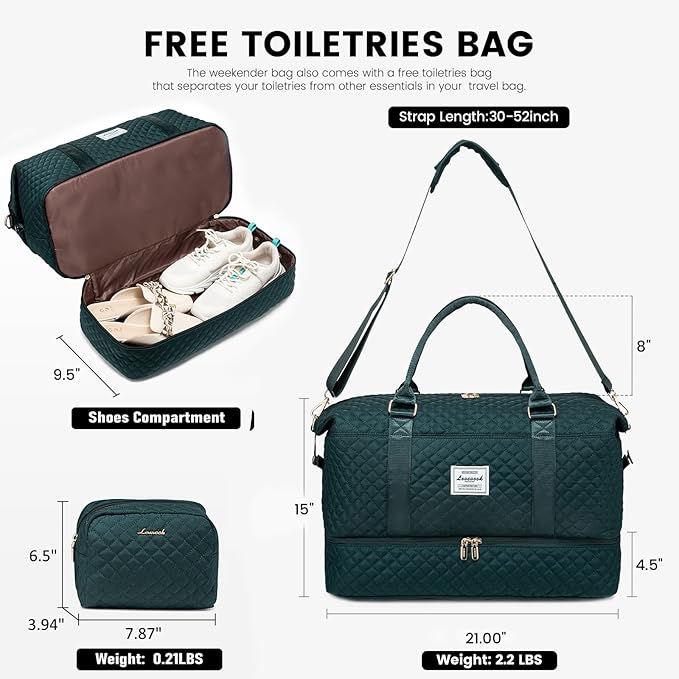 LOVEVOOK Travel Duffle Bag, Weekender Bags - Image 2
