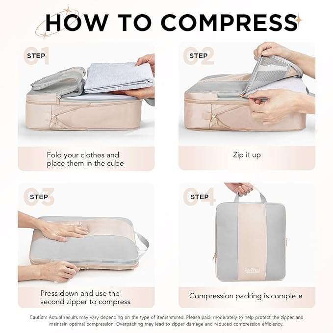 10 Set Compression Packing Cubes - Image 3