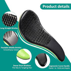 WYNK Detangling Brush 2-Pack for Adults & Kids - Green & Pink Hairbrush for Wet/Curly/Thick Hair, Gentle Knot Remover with Scalp Massage