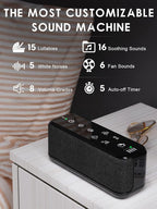 Portable White Noise Machine for Adults & Kids, 42 Soothing Sounds, - Image 2