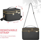 Double Layer Travel Makeup Bag Women, Cosmetic Organizer Case, Travel - Image 5