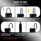 LAFENLIN 4 Pack Combination Locks, Locker Locks - Image 3