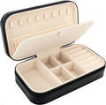 DesignSter Travel Jewelry Box, PU Leather Portable Jewelry Case, Small Jewelry by DesignSter