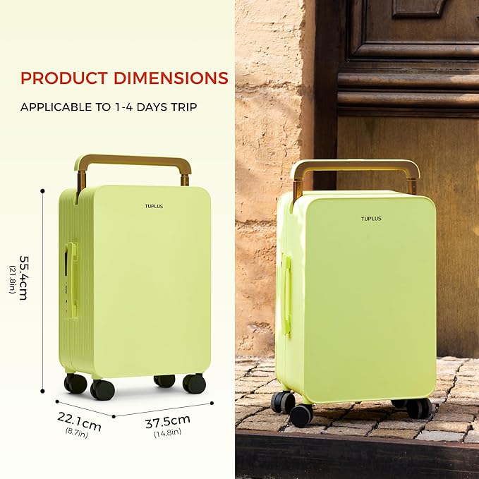 TUPLUS 20” Carry-On Hardside Luggage Lightweight ABS Travel Suitcase - Image 6