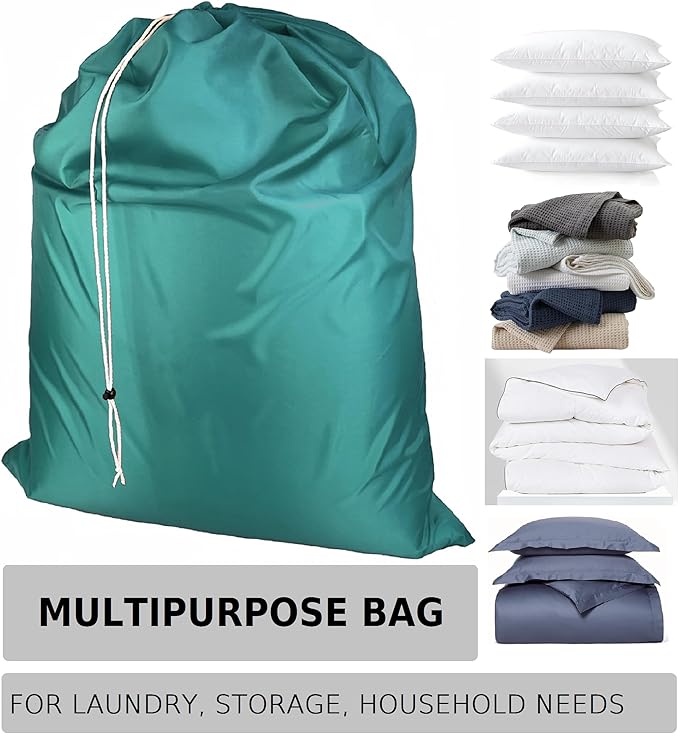 Laundry Bag with Locking Closure Drawstring – Extra Large Heavy Duty 100% Nylon - Image 2