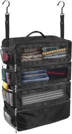 Suitcase Organizer, Travel Luggage Organizer Portable Hanging Travel Shelves by Unknown