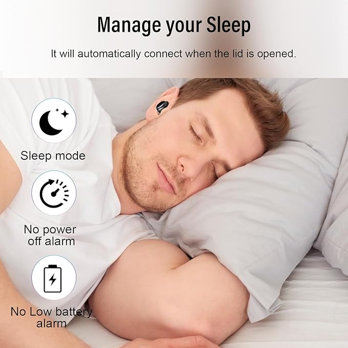 Sleep Earbuds Bluetooth 5.4 in Ear Light-Weight Headphones, Mini Sleep - Image 6