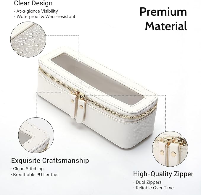 Aveniee Clear Makeup Brush Bag, Slim Cosmetic Brush Holder, Small Toiletry Bag - Image 5