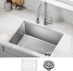 KRAUS Fairlane 25-inch Undermount Single Bowl 18-Gauge Stainless Steel Kitchen by KRAUS