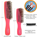 Giorgio GIO1 Gentle Hair Brush Dresser Size. Wet & Dry Pro Hair Brush Detangler. Soft for Sensitive Scalp. Good For Men Women & Kids All hair lengths. Durable and Anti-Static. (Set, Red)