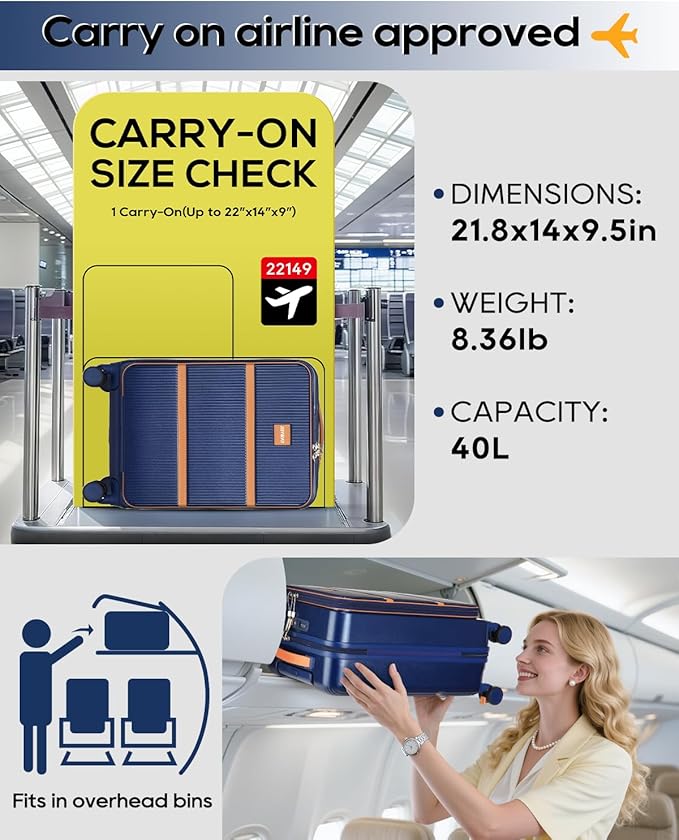 Joyway Carry on Luggage Airline Approved - Image 2