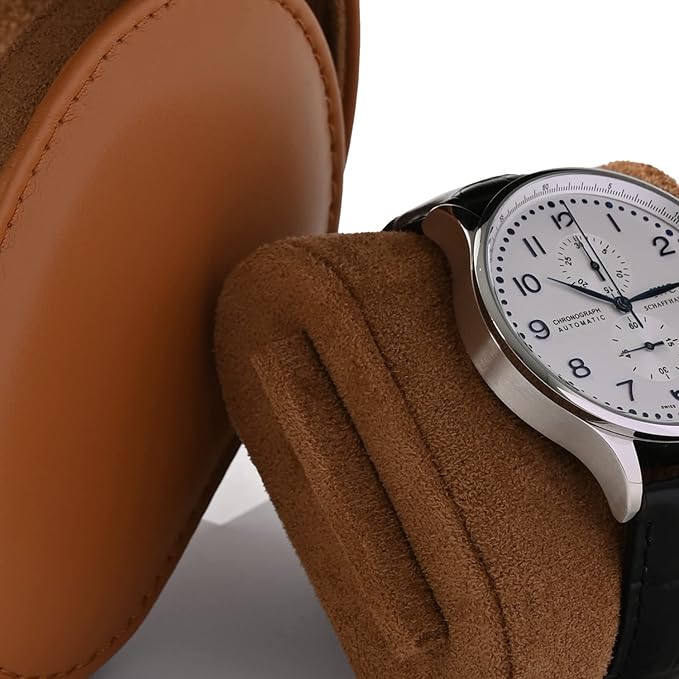 Oirlv Premium Leather Watch Roll Travel Case 3-Slot Watch Box - Image 7
