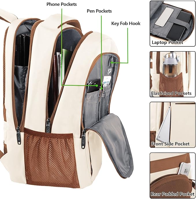 MATEIN 15.6inch Travel Laptop Backpack, Cute Anti Theft Slim Sturdy Laptops - Image 4