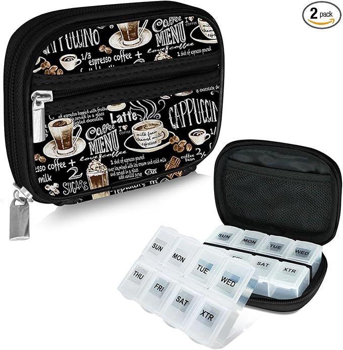Serfeymi Weekly Travel Pill Organizer Pill Case by Serfeymi