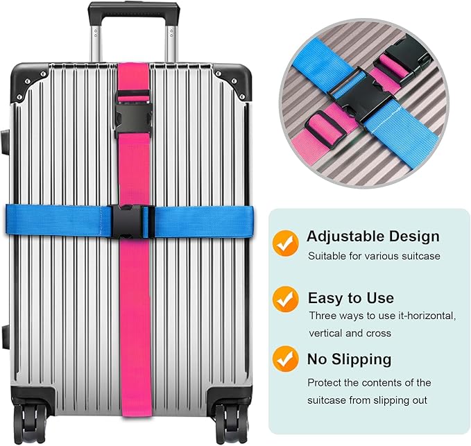 Luggage Straps for Suitcases TSA Approved, Travel Belt Suitcase Belt, Suitcase - Image 2