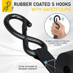 AUGO Ratchet Straps Heavy Duty 4 Pack -15 FT - 2200 LB Break Strength – - Cargo - Image 3