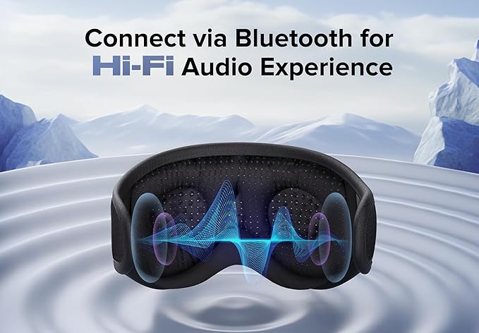 Sleep Mask with Headphones Bluetooth 5.4, TOPOINT 3D Eye Mask Blackout Breath - Image 6