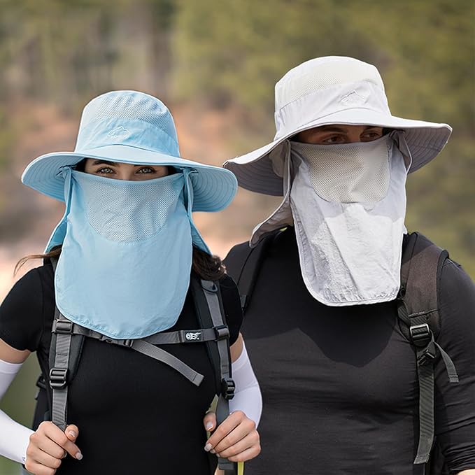 Sun Hats for Men Women Fishing Hat UPF 50+ Breathable Wide Brim Summer UV - Image 5