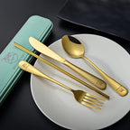 Boulder Bee | Travel Utensils Set | Reusable Camping Cutlery Set | Stainless - Image 2