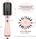 Hair Dryer Brush, Aima Beauty One Step Hair Dryer and Styler Volumizer with Negative Ion for Reducing Frizz and Static, Hair Styling Tools, Pink