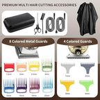 Professional Barber Hair Clippers and Trimmers Set, Cordless Barber Kit Hair Cutting Kit with Travel Case Barber Clippers Set Professioal Mens Grooming Kit