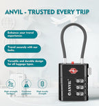 ANVIL TSA Approved Luggage Locks – High Security TSA008 Combination Travel Locks - Image 4