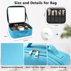 Travel Makeup Bag with LED Mirror and 10x magnifying glass with 3 Lighted - Image 5
