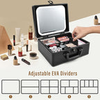 Joligrace Makeup Box with Detachable Lighted Mirror, Travel Train Case - Image 2