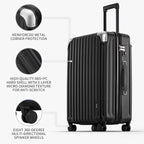LEVEL8 Grace Luggage, 28 Inch Hardside Suitcase, Abs+Pc Harshell Spinner Luggage - Image 2