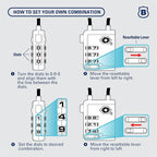 Brinks TSA Accepted Indicator Luggage Lock, 2.5 inch Long Shackle, New More - Image 6