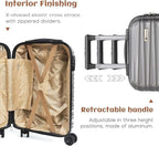 Luggage Set 3 Piece Luggage Set ABS hardshell Spinner Wheels Luggage Carry on - Image 3
