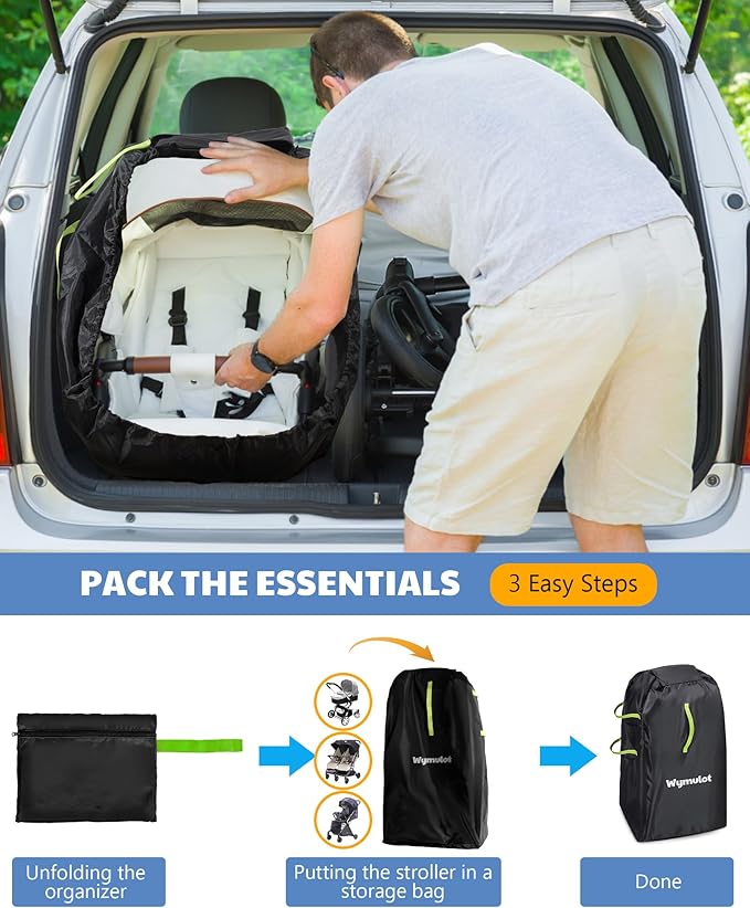 Large Stroller Bag for Airplane, Waterproof Stroller Travel Bag, Gate Check - Image 7